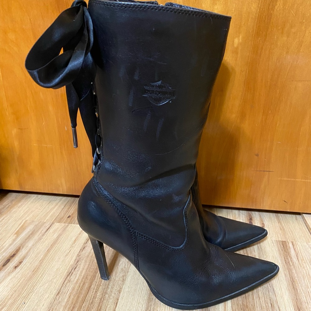 Harley Davidson Black Leather boots
